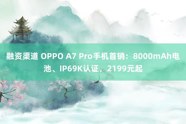 融资渠道 OPPO A7 Pro手机首销：8000mAh电池、IP69K认证，2199元起