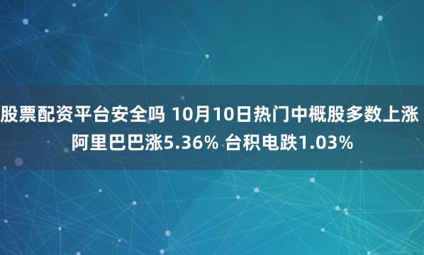 股票配资平台安全吗 10月10日热门中概股多数上涨 阿里巴巴涨5.36% 台积电跌1.03%